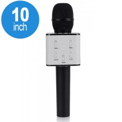 Karaoke Microphone Portable Handheld Bluetooth Speaker KTV (Black)